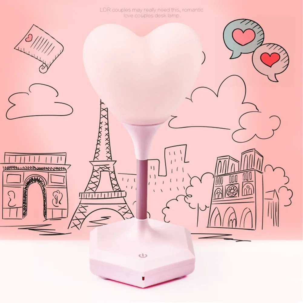 Kreativ USB -laddning Kärlek Nightlight Romantic Emotional Atmosphere Touch Sensor Lights - Inspelning Stil 3 Färger -med fjärrkontroll C266P