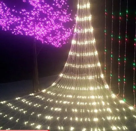 10m 8m 2000 LEDネットライト大きな屋内屋外の風景照明クリスマス新年花輪防水鉛弦AC110V-240V263W