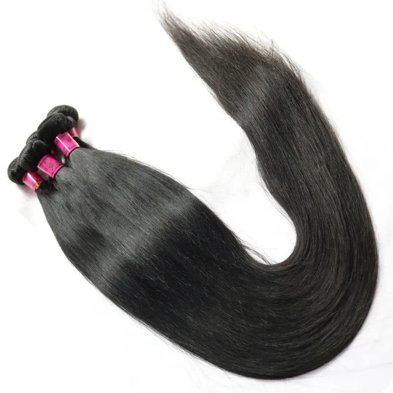 Fastyle Long Straight Brazilian Virgin Human Hair Weave 28 30 32 34 36 38 40inch Human Hair Bundles Remy Hair Extensions