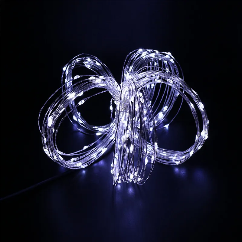 10M 20M 30M 40M 50M Holiday LED String Light Copper Wire Starry Rope Waterproof Flexible Fairy Lights Party Garde 12V Power Adapte2484