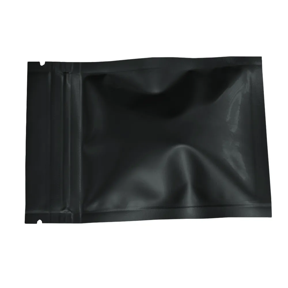 Sacs noirs en aluminium auto-scellants, 7, 5x10cm, sac d'emballage alimentaire en vrac, sac d'emballage alimentaire en Mylar, sac anti-odeur, sac à fermeture éclair, 100 pièces, lot252o
