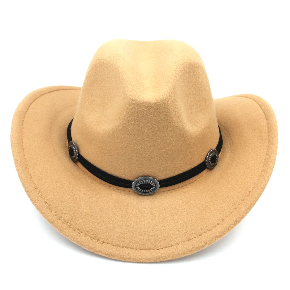 Nouvelle mode unisexe Western Cowboy Cap haut-de-forme dames et messieurs Sombrero parrain casquette en plein air à large bord plage chapeau de soleil casquette de Jazz