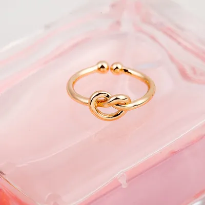 Unendlichkeitsknoten-Ring, einfacher Knuckle-Herzknoten, offene Ringe für Frauen, Mädchen, Hochzeit, Verlobung, Schmuck, Geschenk, Zubehör