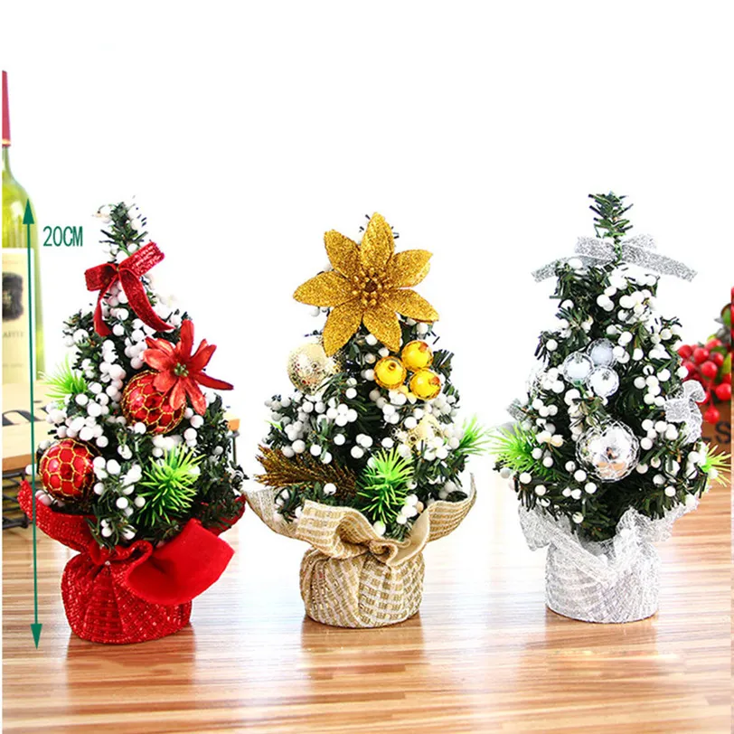 Feliz árbol de Navidad dormitorio escritorio decoración juguete muñeca regalo Oficina hogar niños Aug30 fábrica profesional Drop 245u