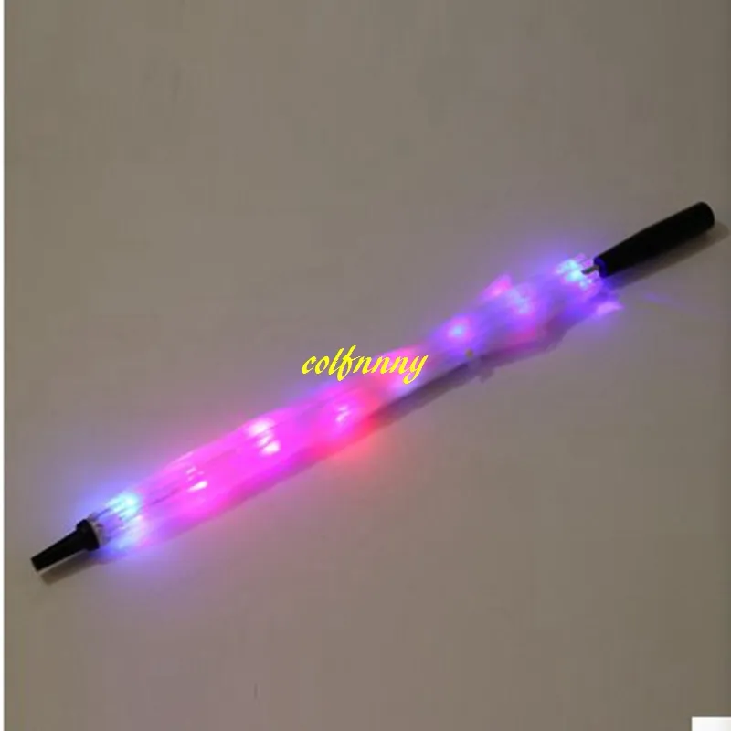 Coloful Led Umbrella LED Luminous Transparent Flashlight Umbrella With back Flash light Torch 23 Inch 8K