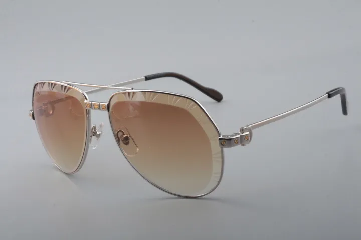 -selling high-quality sunglasses fashionable high-end atmosphere unique engraving lens sunglasses 1324912-A size 59-15-140m3477