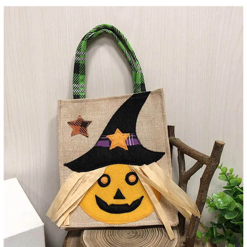 2018 Candy Dhl Stocking Halloween Decorations Pumpkin Cat Witch Sac à cordon fantôme Festival Mall Hotels Gift Sacs S
