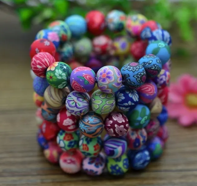 O novo listagem Moda Polímero Clay Beads Lava Pedra Braceletes Frete Grátis, Atacado Bohemian Breaded Bracelets, Bracelete de Gift Kid