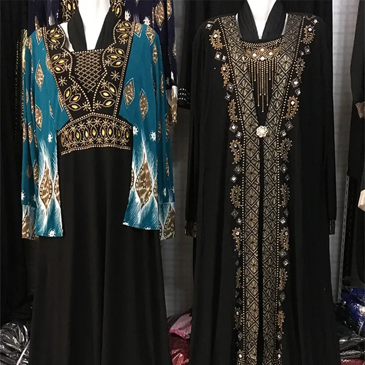 Fashion Arab Islamic Clothing for Women Dubai Kaftan Dress Turkish Muslim Modest Abaya Dresses