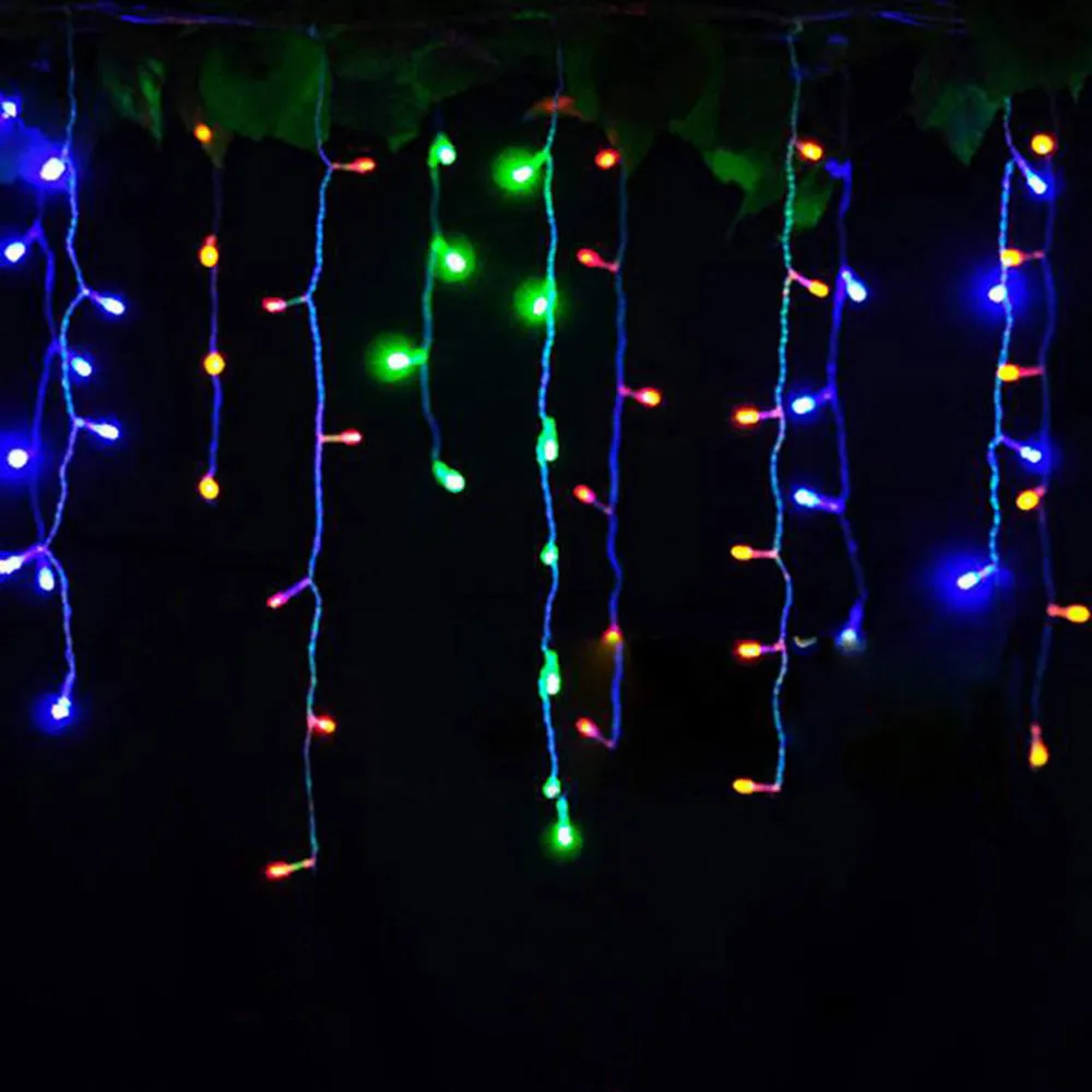 8m x 0 5m 192 led cortina luzes da corda de sincelo ano novo festa de casamento guirlanda luz led para decoração de natal ao ar livre284s