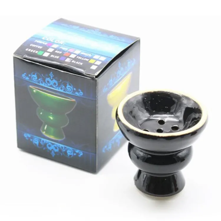 Ceramic Hookah Bowl Phunnel Bowls Hookah Wee Two Grid Head Shisha Bowl Herb Ferris Bowl Hookahs