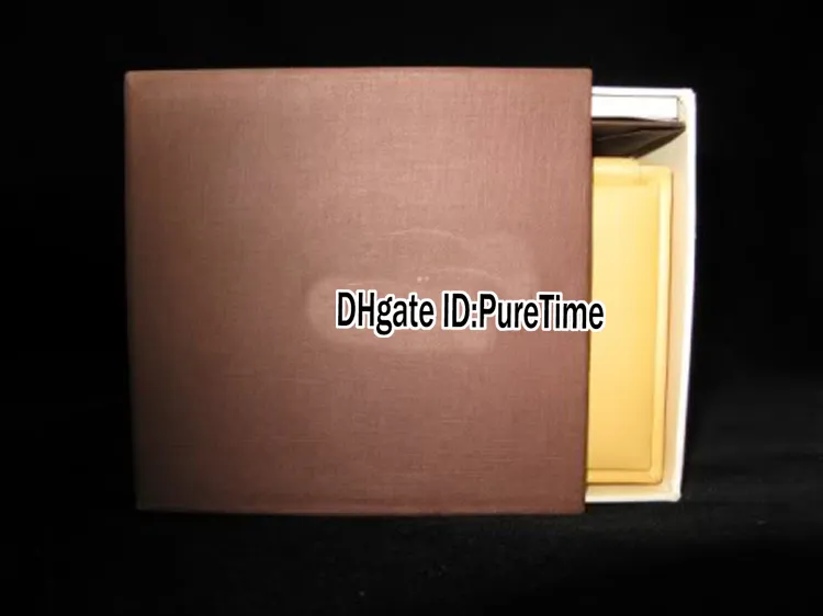 Nuova scatola di orologi marrone di alta qualità Orologio da donna intero da uomo Scatola di orologi originale Carta di certificato Sacchetti di carta regalo LUBOX Puretime244M