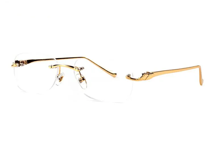 Mens designer solglasögon för kvinnor mode buffel horn glasskvinna man solglasögon leopard glasögon kantlösa glasögon lunetter268m