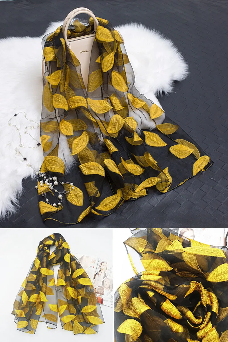 Fashion Womens Summer Breeze Lightweight Sheer Wrap Organza Gauze Scarf Shawl Girls Elegant Ladies Casual Long Soft Wrap BB321V