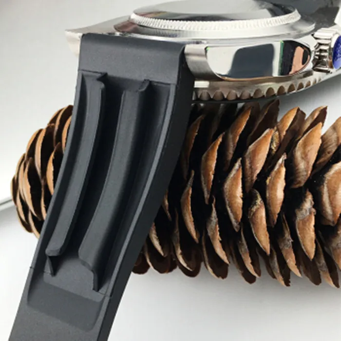 Bracelet en caoutchouc de Silicone de 20mm pour bracelets de montre Rolex YachtMaster 2792