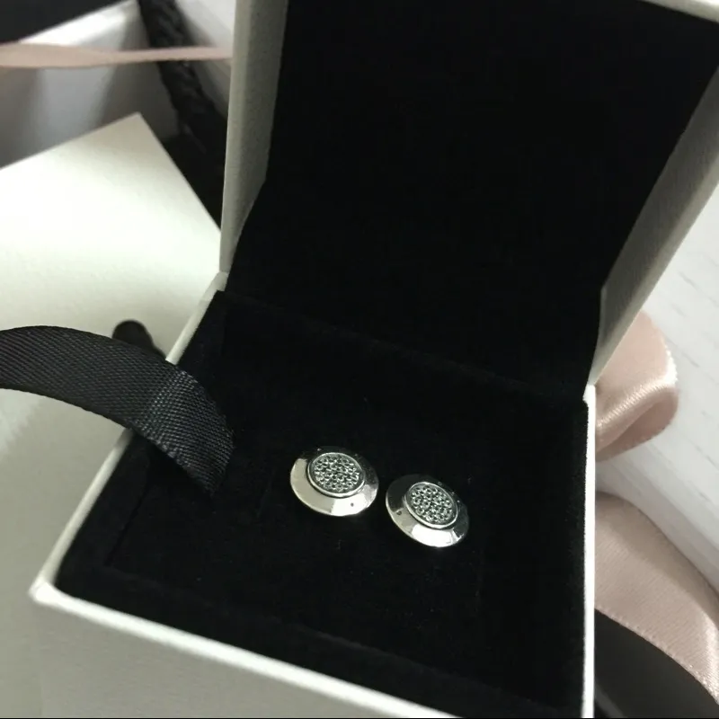 100% verklig sterling silver studörhängen öronring för kvinnor med original presentförpackning för pandora stil örhänge 243U