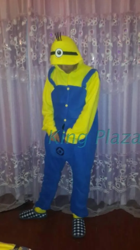 Cosplay Despicable one eye mouth yellow One Piece Pajamas Onesie Unisex Adult Costume Jorge Pyjamas Pajamas Cartoon Animals Costum267z