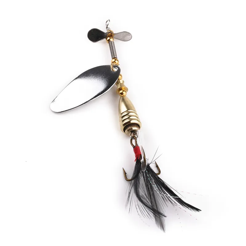 Novo metal spinner isca de pesca hélice spinnerbaits 9cm 12g balanço ferro gabarito isca de pesca truta pique anzol2798