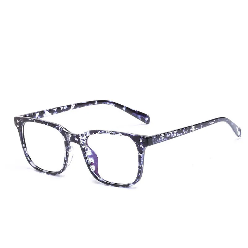 Klassiska män Kvinnor Optik Glasögon Frame Ris Nail Retro Square Spectacle Transparent Clear Rivet Glasses Frame Luxury Female Male1884