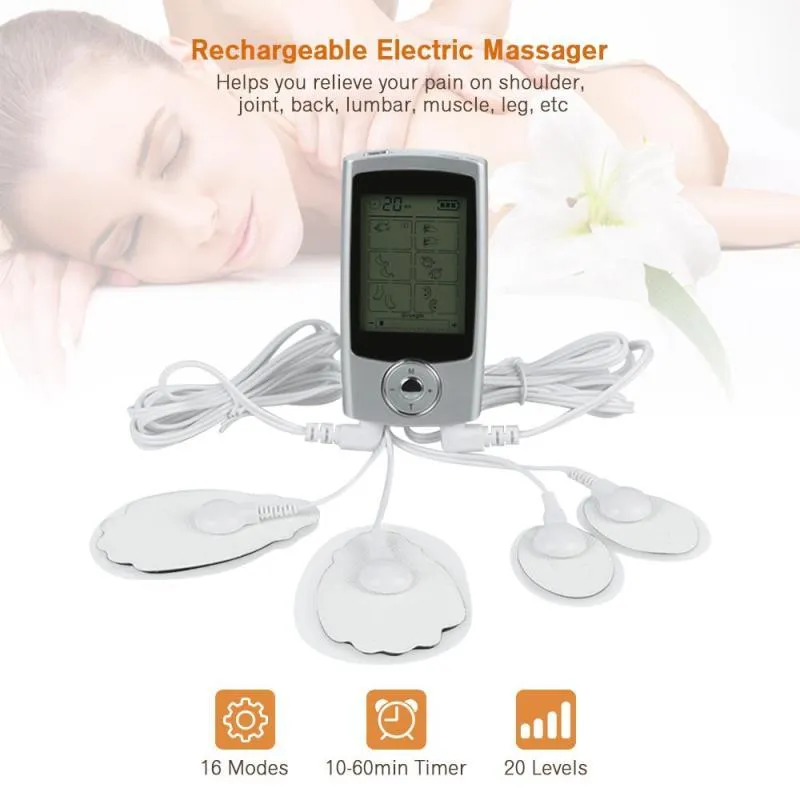 1 ensemble électrique corps masseur Acupuncture Massage impulsion patchs thérapie Machine détendre épaule soulagement de la douleur électrodes RP2