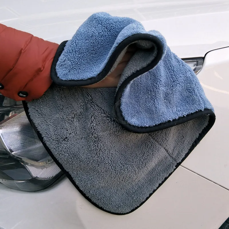 Serviette de nettoyage de voiture Serviettes absorbantes en microfibre super douces 45 * 38 cm Cire épaisse Polissage serviettes en molleton de corail Chiffons de nettoyage de voiture GGA1033