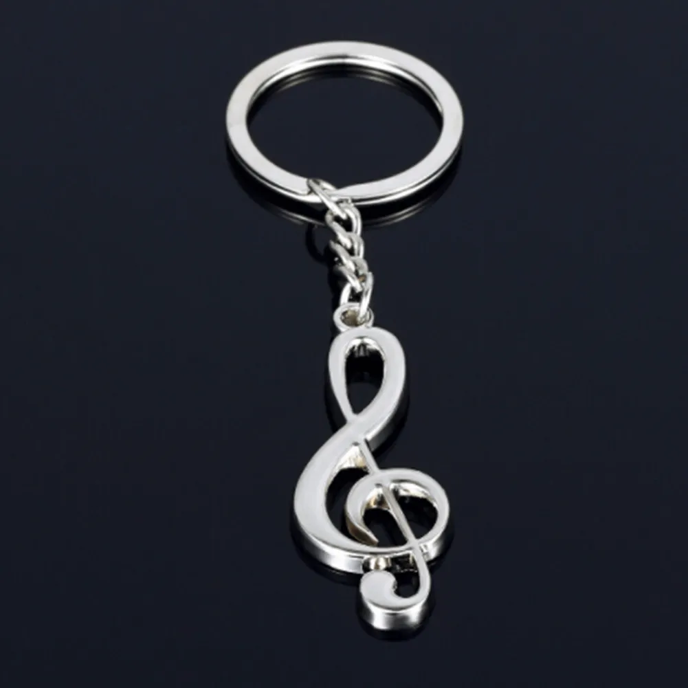 Nouveau porte-clés plaqué argent, note de musique, pour voiture, symbole de musique en métal, chains264q