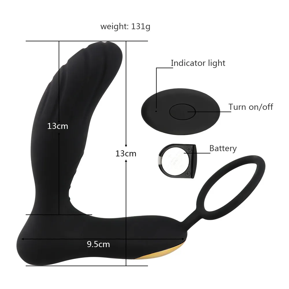 Man Nuo Wireless Remote Control Plug Anal Prostate Massageur Men Masturcator Vibrator Anal Sex Toys Penis Ring USB rechargeable Y188393110