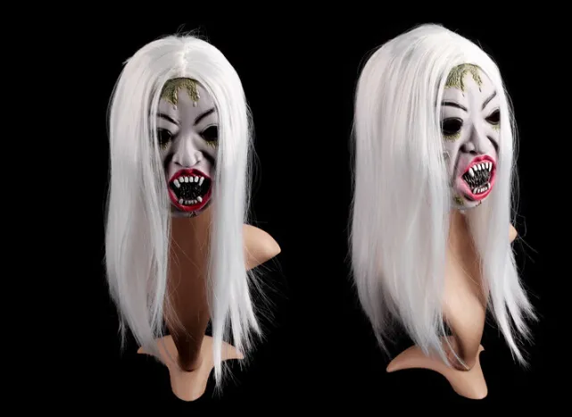 Cosplay Perücke Gruselige Maske Banshee Geist Halloween Kostüm Zubehör Kostüm Perücke Party Masks299v