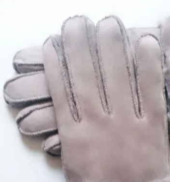 Herfst mannen vrouwen handschoen winter warm imitatie bont een schaap imitatie haar punten verdikking handschoenen pluche voering rijden winddicht gl289w