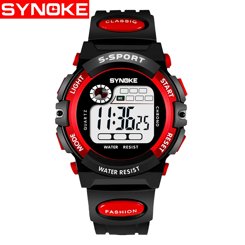 Synoke LED Digital Children Watch Watches Girls Boy Clock Sport Wrist Watch Watch Digital Watch for Girl Boy Surprise Gift254G