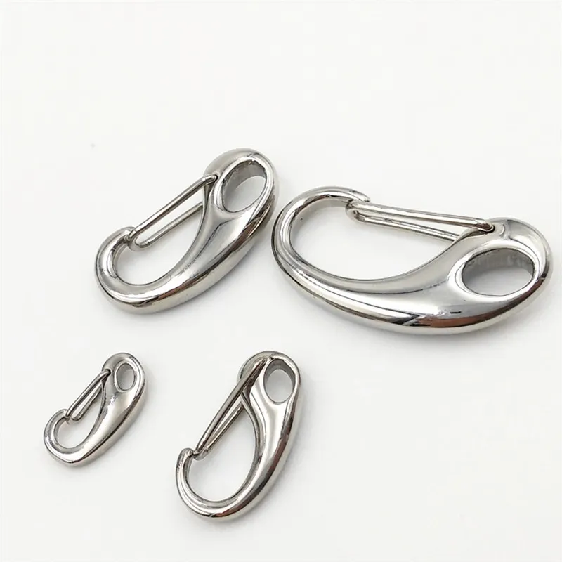 15-50mm bag clasps robster clips clips clips stan staLless Steel hook for diy keychain parts266o