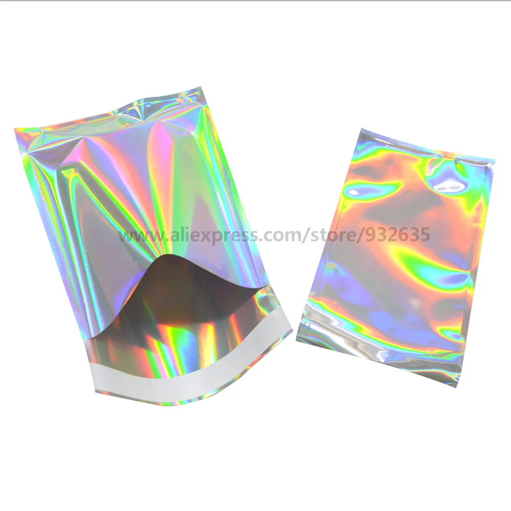 Self-seal Adhesive Courier Bags Laser Holographic Plastic Poly Envelope Mailer Postal Mailing Bags Cosmetic Underwear1303l