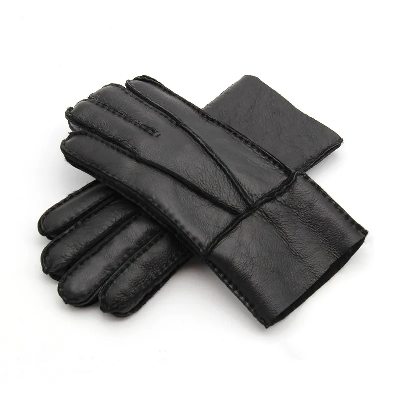 Klasyczne mężczyźni nowe 100% skórzane rękawiczki Wysokiej jakości rękawiczki wełniane w wielu kolorach 306U