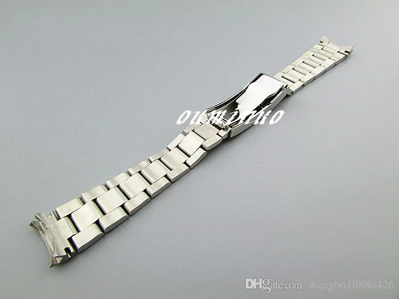 20mm spänne 16mm Ny högkvalitativ polerad borstad finish Pure Solid rostfritt stål Watchband Bands Watch Rem för Solex Wat301M1889