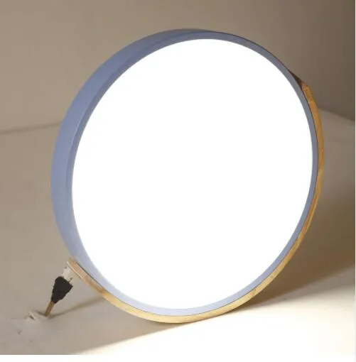 Plafoniera a LED moderna multicolore Super sottile 5 cm Lampade da soffitto in legno massello soggiorno Camera da letto Cucina Dispositivo di illuminazione2832
