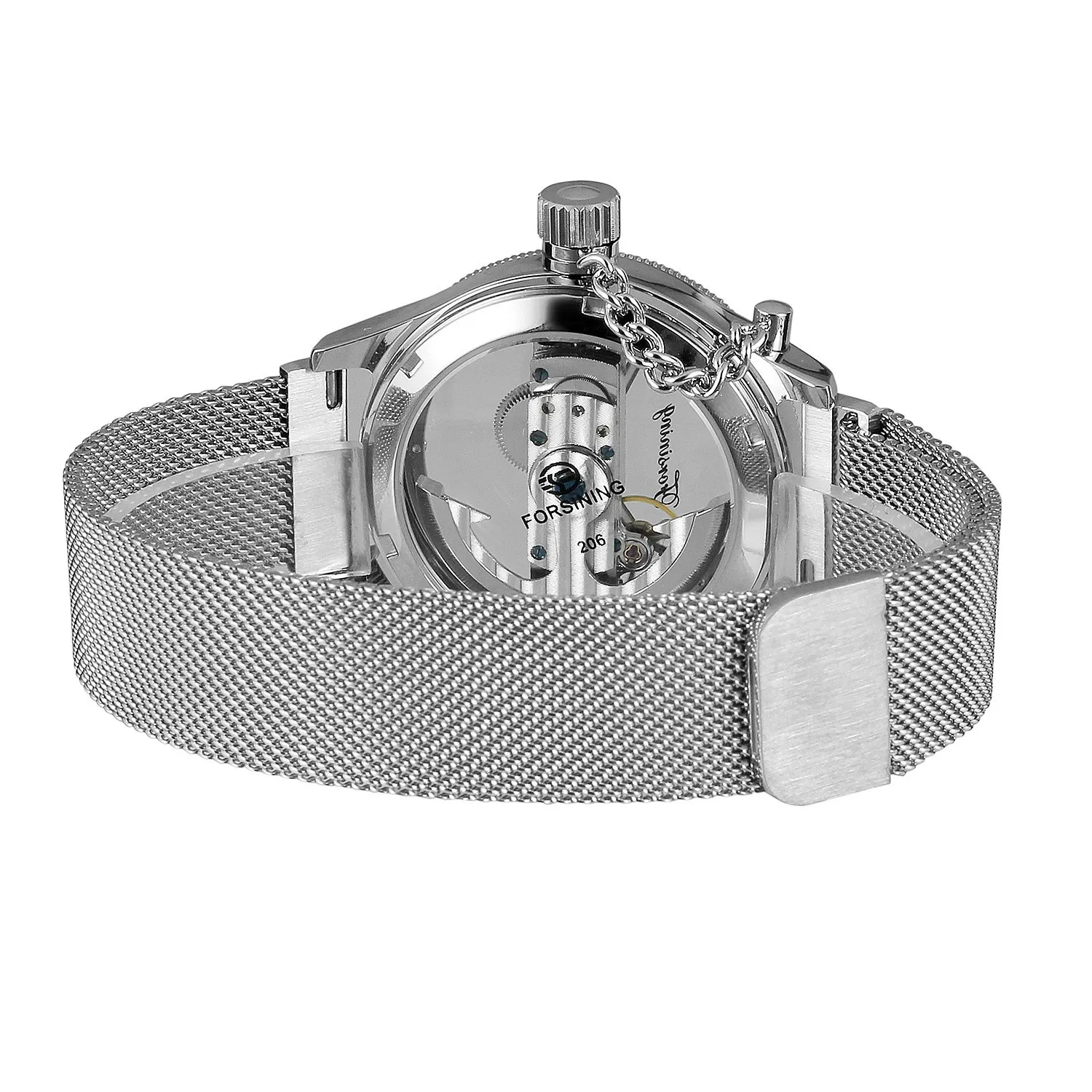 wengle Nieuwe hoogwaardige Enkele brug Volautomatische Mesh riem Transparante cadeaujurk casual Mechanische horloges2835