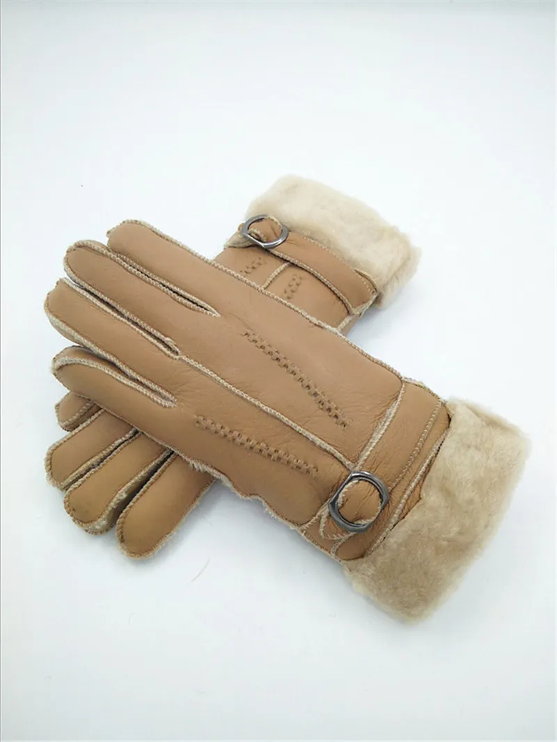 - High Quality Women Wool Gloves Winter Fashion Warm Gloves Genuine Leather women Fashion Gloves313P