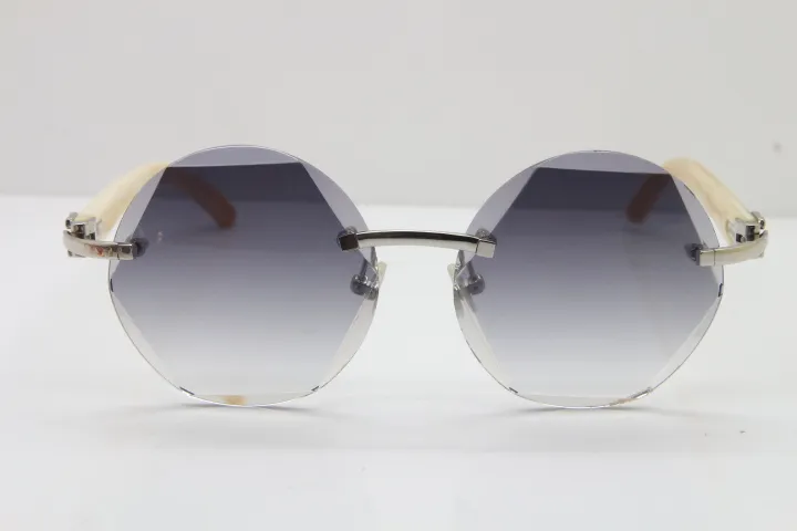 White  Horn Sunglasses T8200311 Rimless glasses Unisex design Hot Eyeglasses C Decoration Fashion Accessories