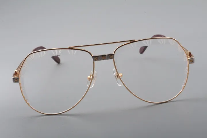 - 高品質のサングラスファッショナブルなハイエンドの雰囲気ユニークな彫刻レンズサングラス1324912-Aサイズ59-15-140M2971