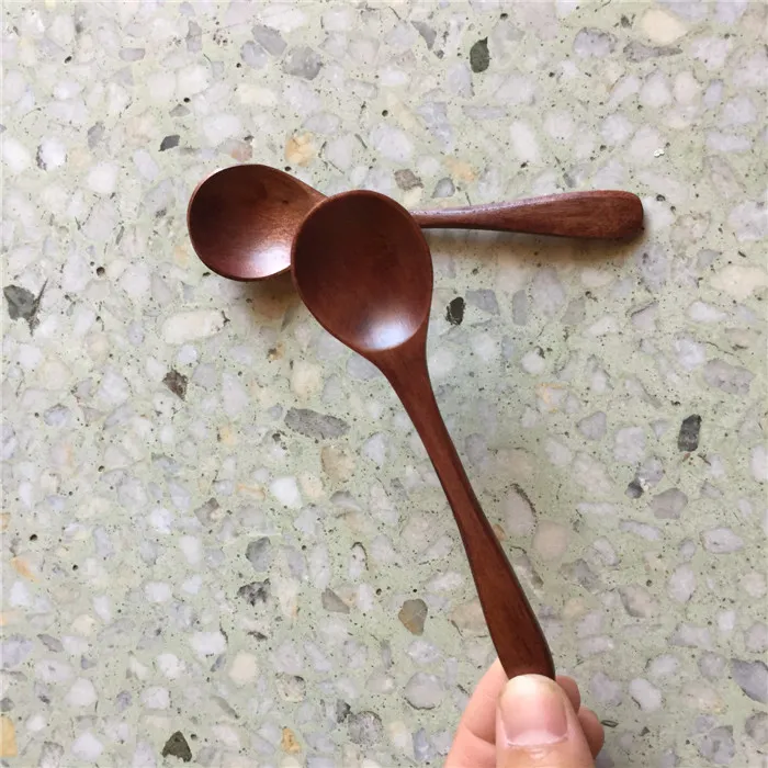 100 pezzi piccoli cucchiaini da tè in legno caffè 12 3 cm cucchiai di legno marroni zucchero sale marmellata senape gelato in legno naturale fatto a mano Fre3285