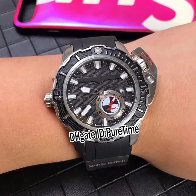 2018 Nieuwe Stijl Diver 3203-500LE-3 93-HAMMER Stalen Kast Blauwe Wijzerplaat Automatisch Herenhorloge Grote Kroon Sporthorloges Blauw Rubber Puretim299q