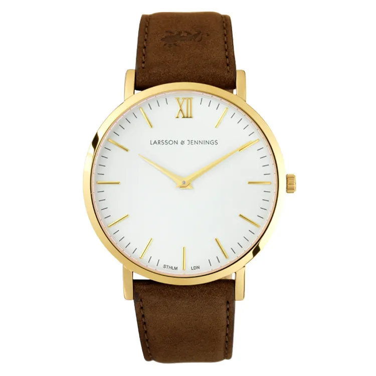 Nouvelle mode marque de luxe montres pour femmes larsson jennings tenue décontractée montre à quartz en cuir bracelet en acier inoxydable Sport Watches277d