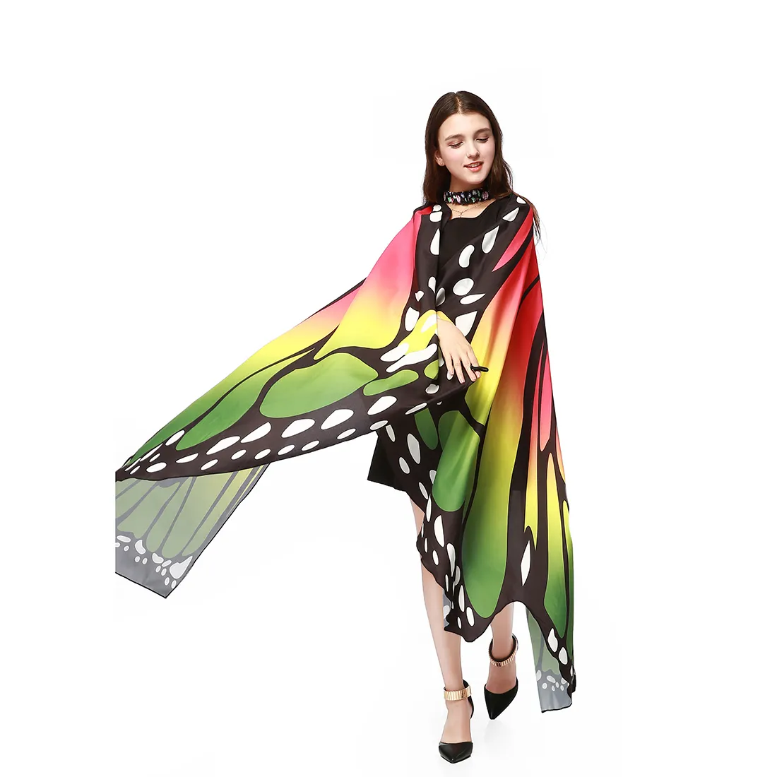 Multi-style 135*168cm Robes big girls cloak Bohemia Printed Beach Towels cartoon Butterfly Design Beach Shawl Yoga Mat cape C4058