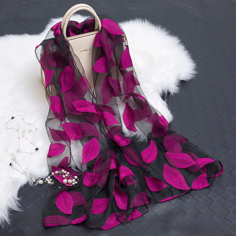 Модный женский летний легкий прозрачный шарф из органзы, марлевый шарф, шаль для девочек, элегантная женская повседневная длинная мягкая накидка BB319c