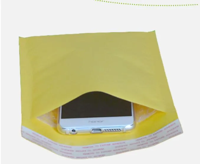 5.1 * 6.6 inç 130 * 170mm + 40mm Kraft Kabarcık Postaları Zarflar Wrap Çanta Yastıklı Zarf Posta Ambalaj Kılıfı Için Iphone X 8 7 S9 CASE Cep Telefonu