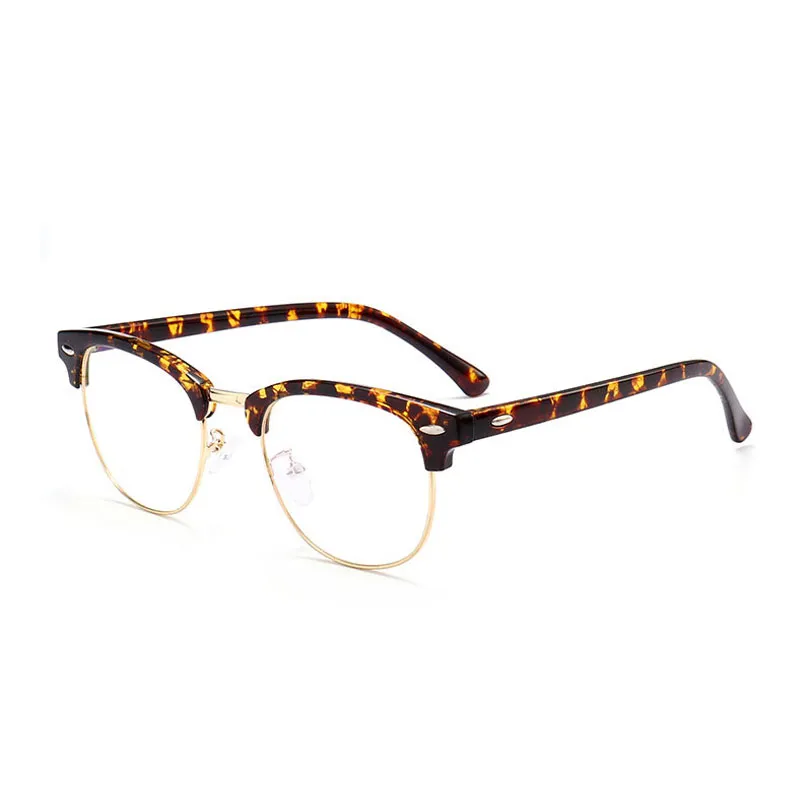 2020 Classic Rivet Half-Frames Eyeglasse vintage rétro optica verres d'œil cadre hommes femmes de spectacle clair de lunettes oculos de2708