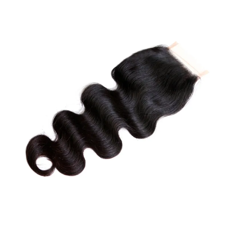 Brazilian 4X4 Lace Closure Kinky Curly Hair Body Wave Kinky Straight Human Hair 8-20 Inch Hair Extensions