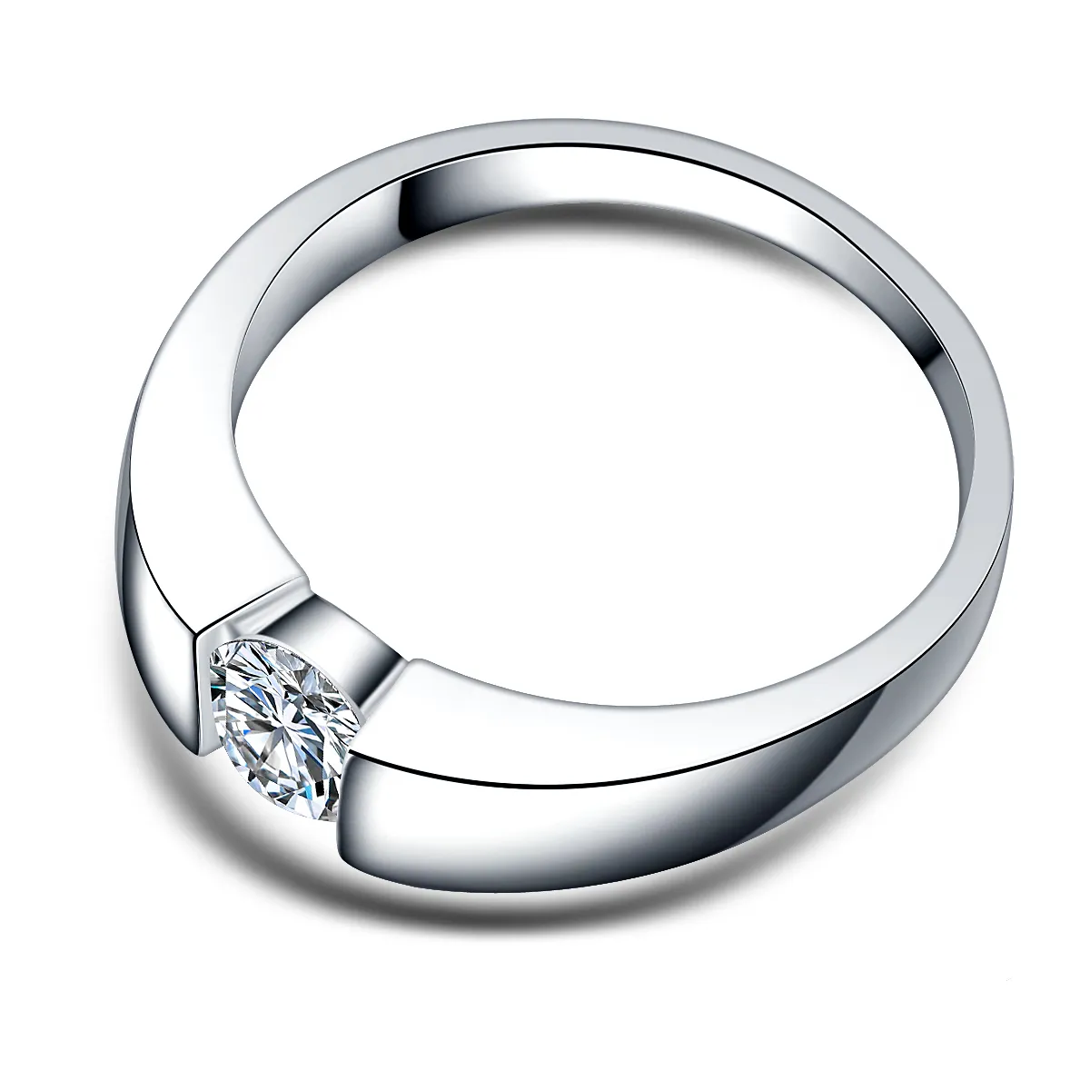 Echte 925 Sterling Zilveren Bruiloft diamanten Moissanite Ringen voor Vrouwen mannen Zilveren Engagement liefde Sieraden Hele size6 7 8 9 10 11281u