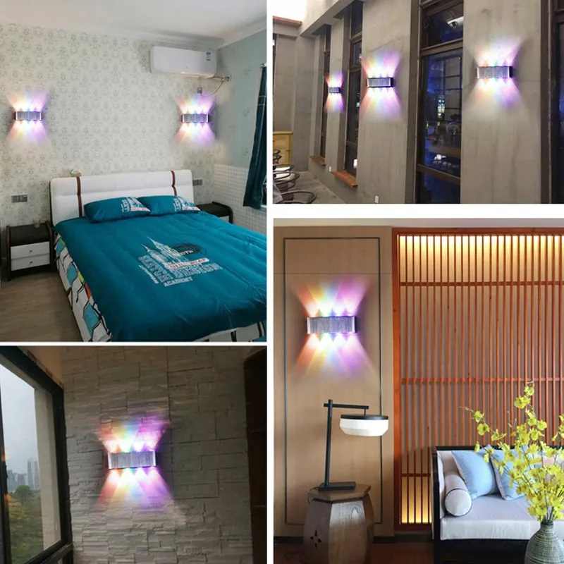 Apliques de pared LED rectangulares modernos de 8W, lámpara de aluminio de alta potencia, 8 luces LED de pared arriba y abajo, luz de punto para escalera, 2 uds.302L