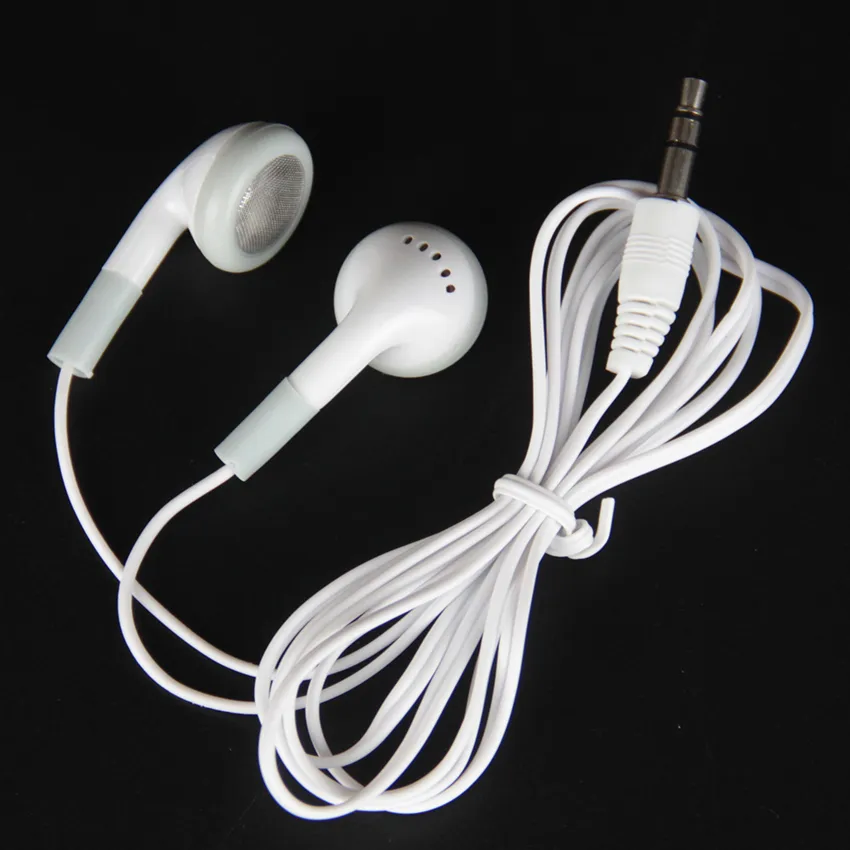 Écouteurs jetables 3.5mm Audio dans l'oreille écouteurs stéréo casque filaire pour MP4 MP3 téléphone portable PC casque